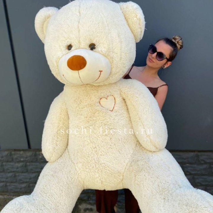 Белый плюшевый мишка большой в Абакане