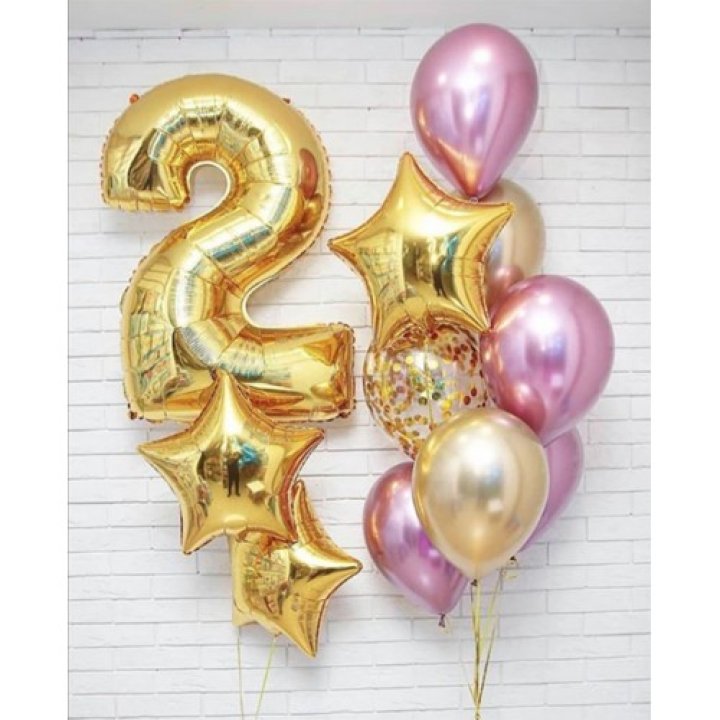 Цифра с фонтанами шаров  в Абакане