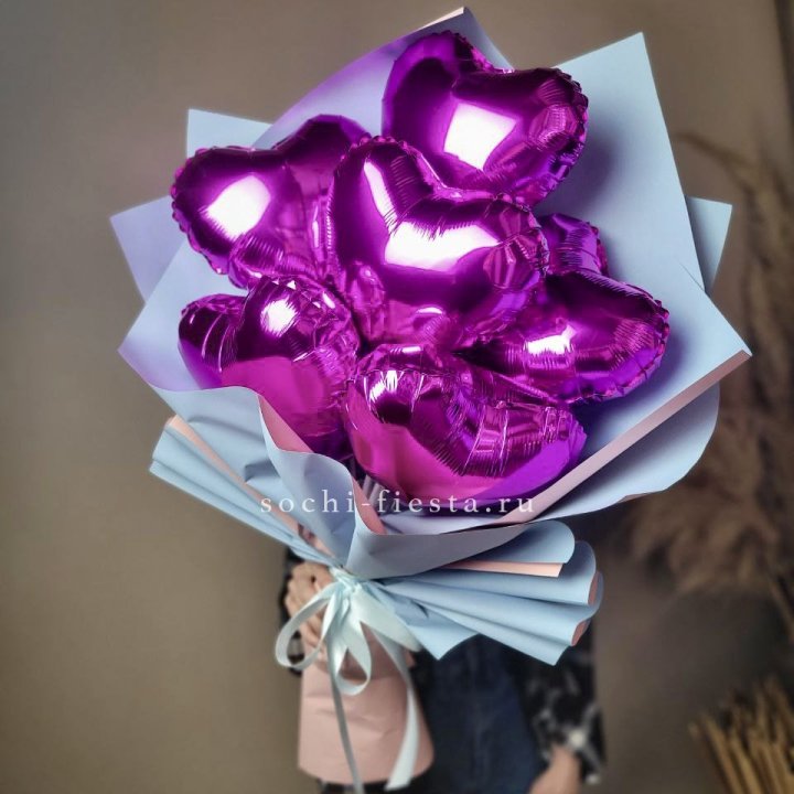 Букет из шаров сердец  в Абакане