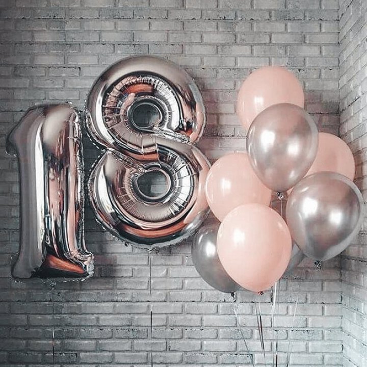 Фольгированный шар Серебряная Цифра в Абакане