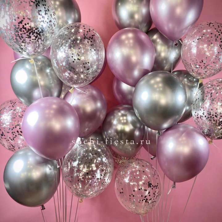 Фонтан шаров "Сильвер пинк" в Абакане