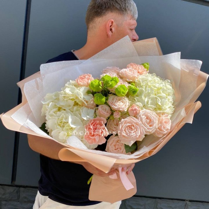 Авторский букет "Нежный крем" в Абакане