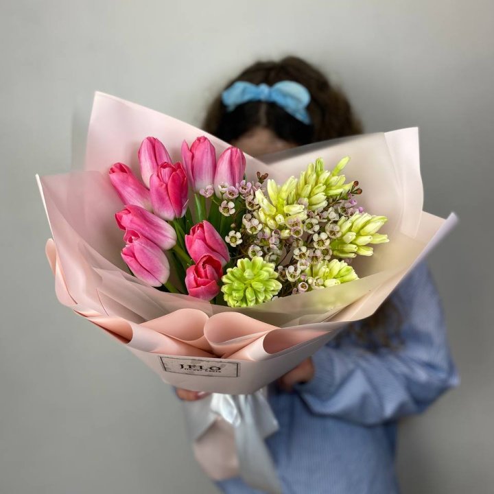  Дуо тюльпаны и гиацинты в Абакане