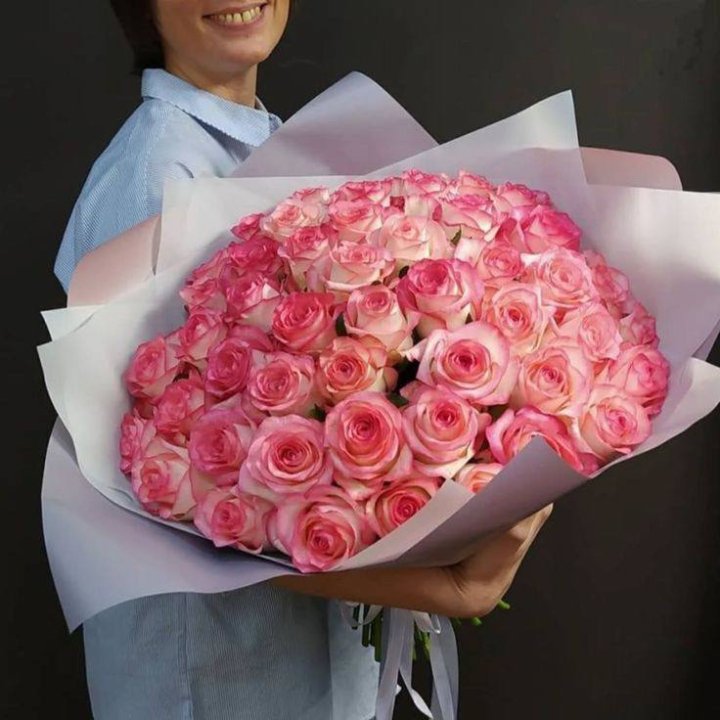 101 роза Джумилия в оформлении  в Абакане