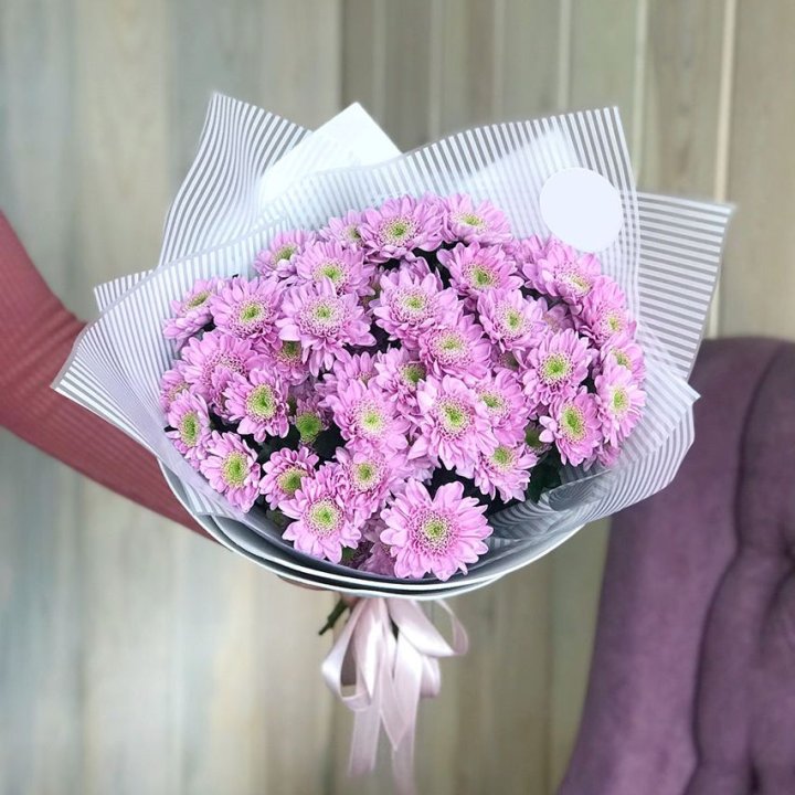 Букет розовых хризантем в Абакане