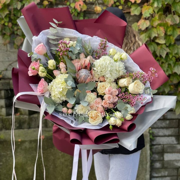 Авторский букет с протеей №1 в Абакане