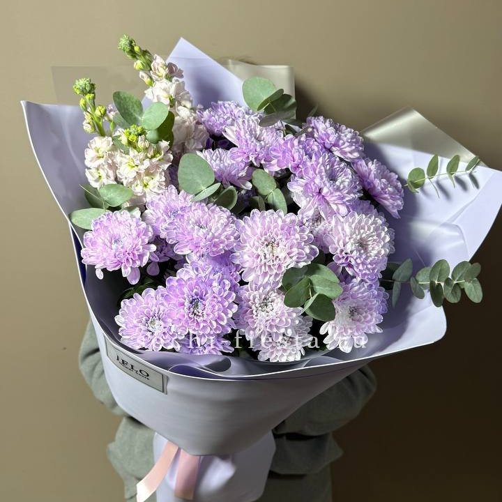 Дуо хризантема и маттиола в Абакане