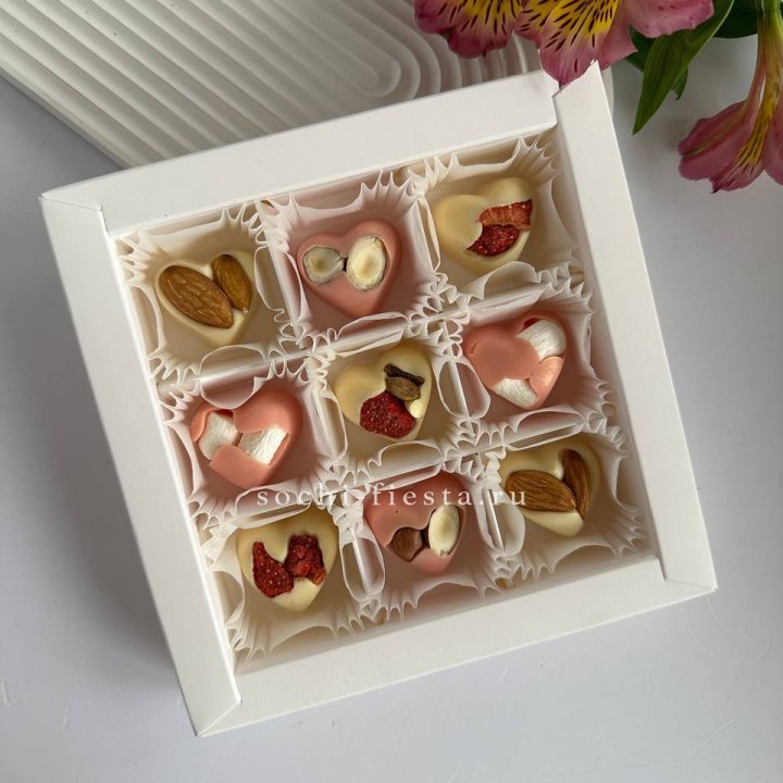 Набор конфет из бельгийского шоколада Сердца в Абакане