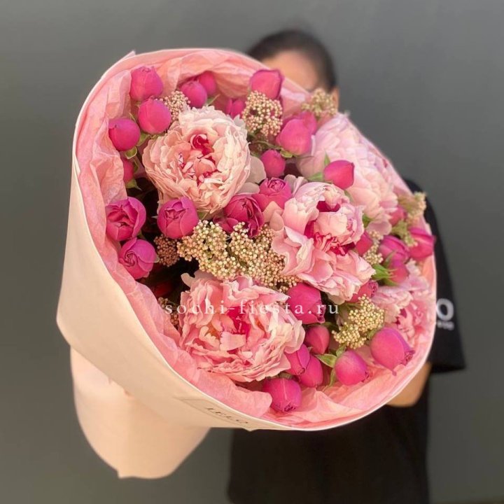  Букет с пионами "Преференс" в Абакане