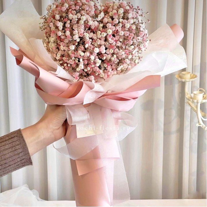 Сердце из гипсофилы  в Абакане