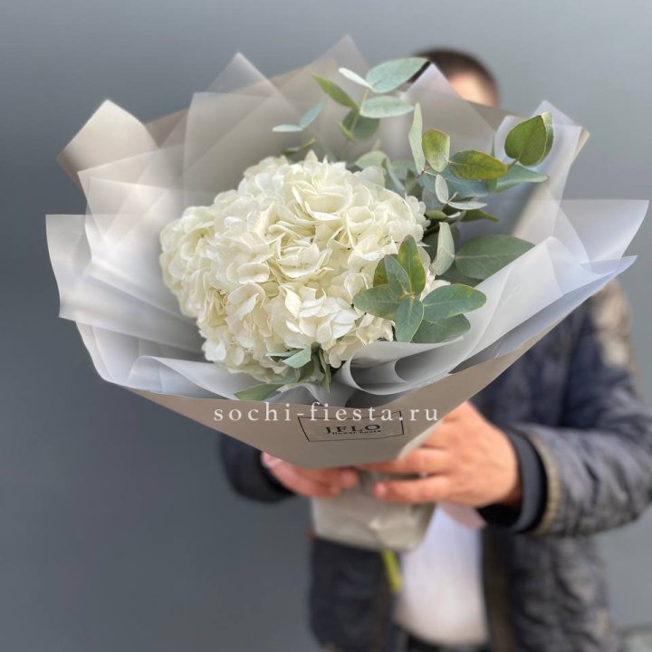  Букет  из белой гортензии в Абакане