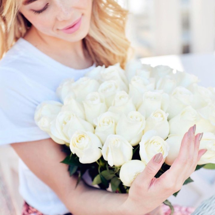 Букет высоких роз "Облака" в Абакане