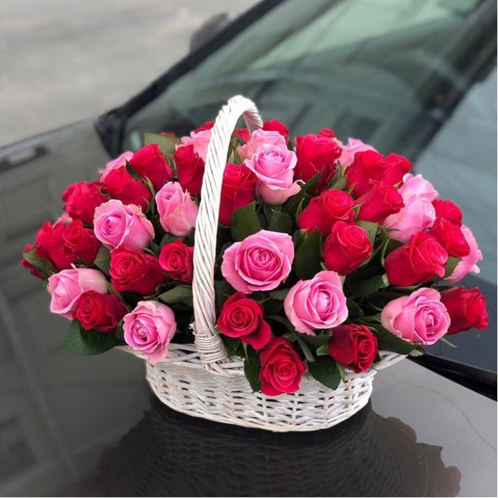 Корзина с розами  в Абакане