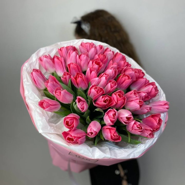 51 розовый тюльпан "Рози" в Абакане