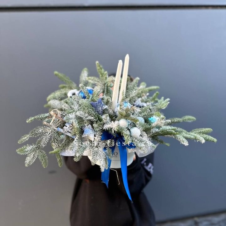 Новогодняя композиция в коробке  в Абакане