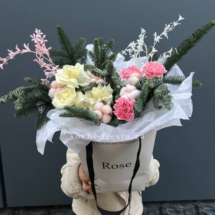 Цветочная сумка с нобилисом в Абакане