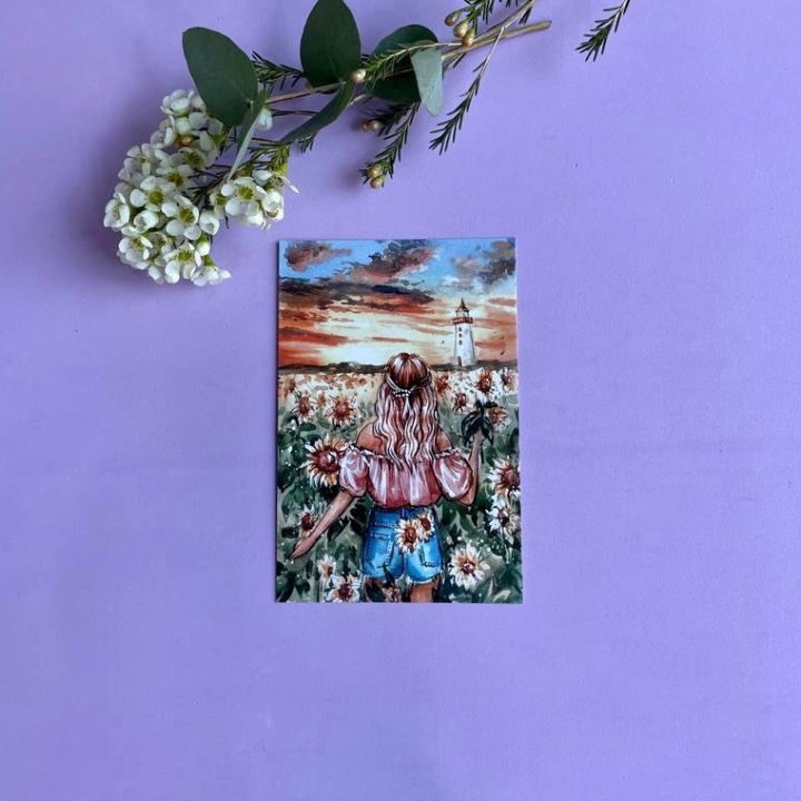 Открытка к букету "Подсолнух" в Абакане