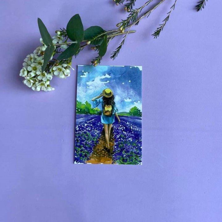 Открытка к букету "Цветочная дорога" в Абакане