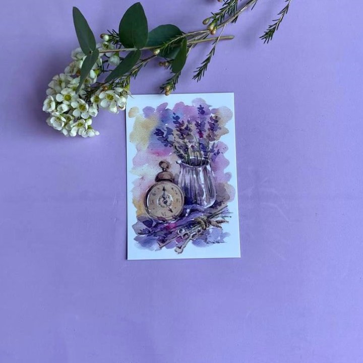 Открытка к букету "Часы" в Абакане