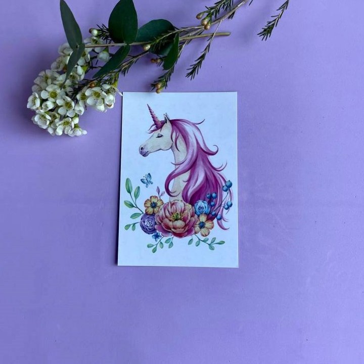 Открытка к букету "Единорог" в Абакане