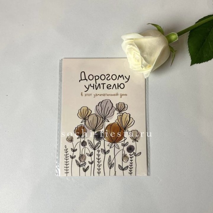 Открытка к букету "Дорогому учителю" в Абакане