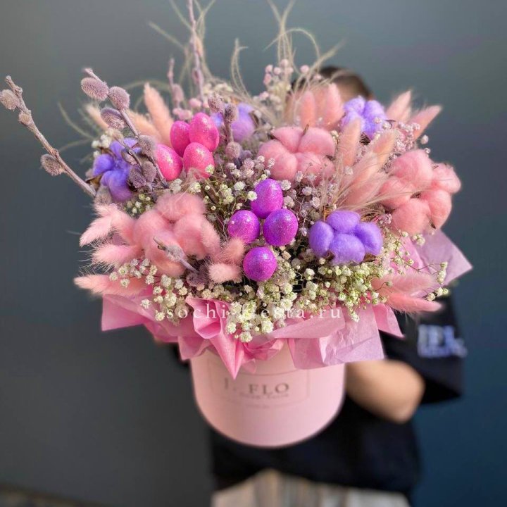 Сухоцветы в коробке  в Абакане