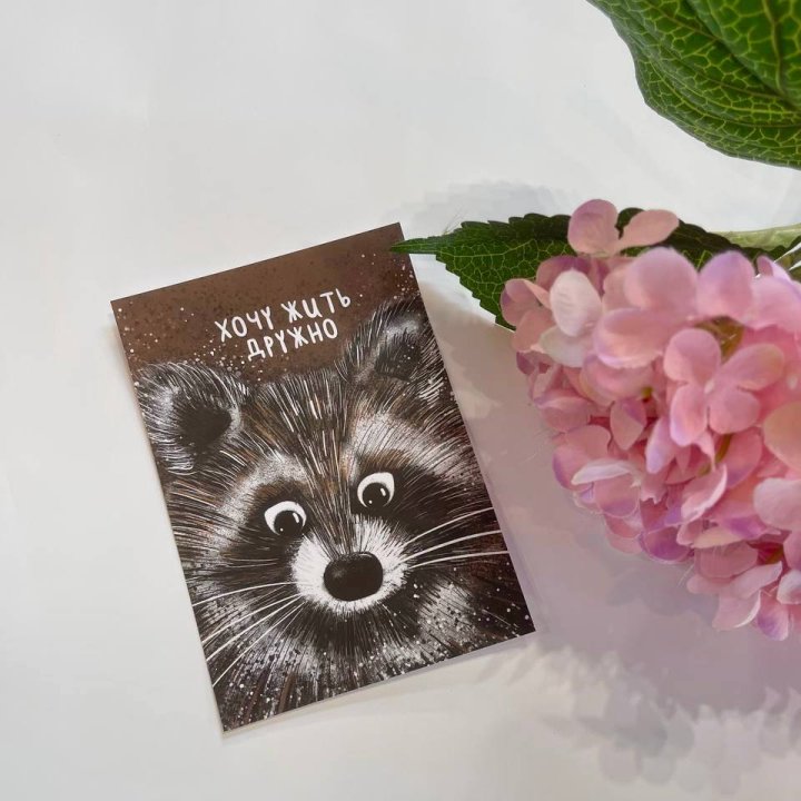 Открытка к букету "Енотик" в Абакане