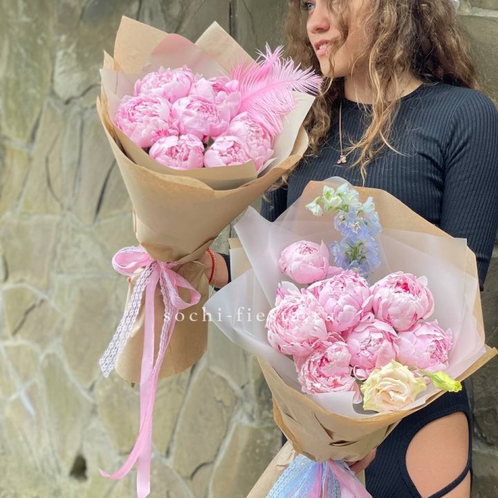 7 зефирных пионов  в Абакане