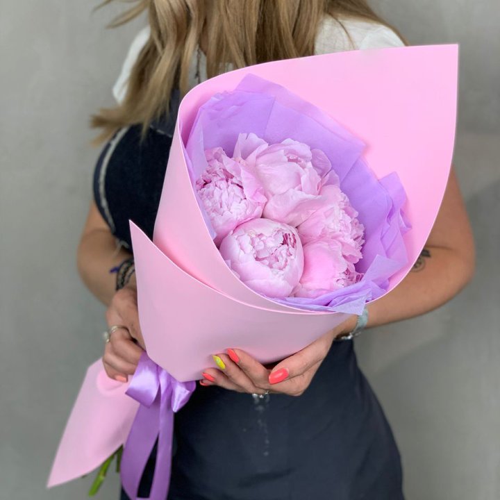 Букет пионов "Файв" в Абакане