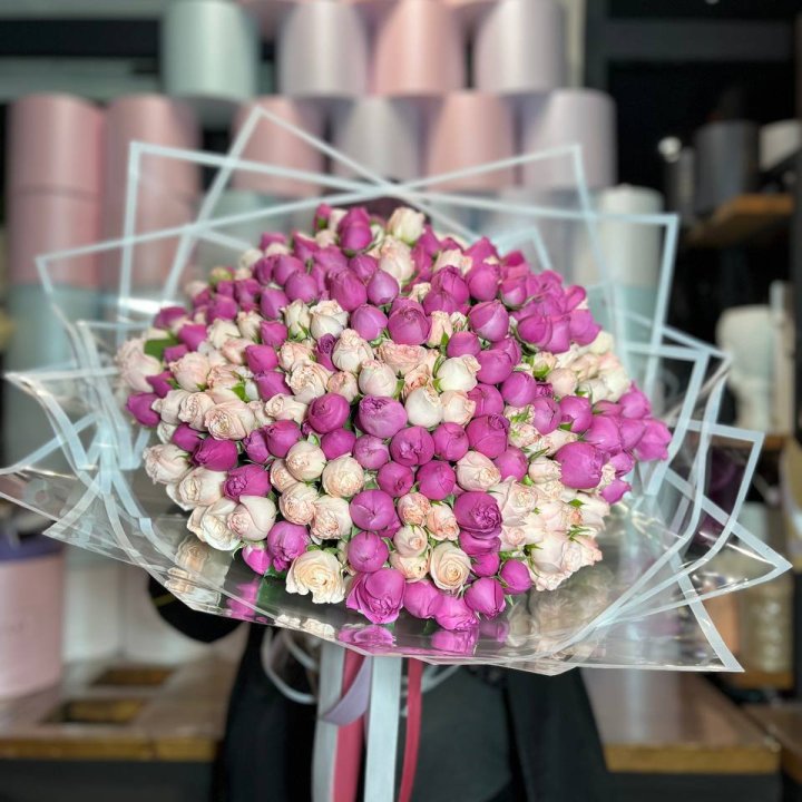 101 кустовая пионовидная роза в Абакане