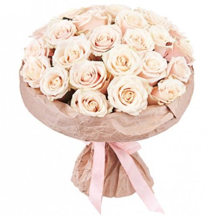 25 кремовых роз "Craft" в Абакане