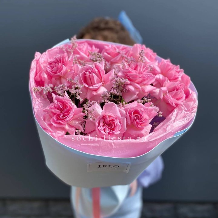 Букет французских розовых роз  в Абакане