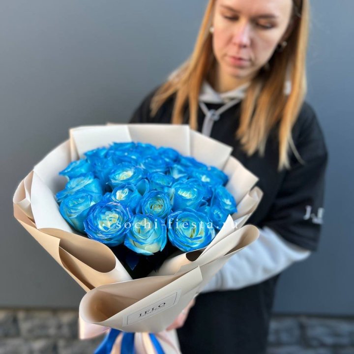 Букет синих роз блю логан в Абакане