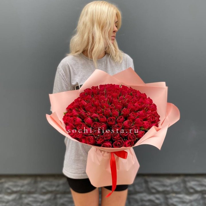 101  красная кенийская роза  в Абакане