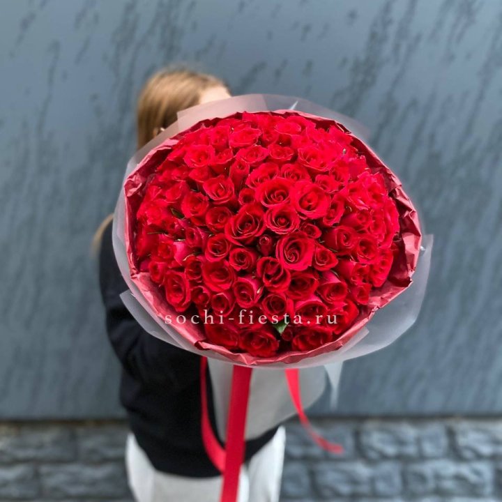 101  красная кенийская роза  в Абакане