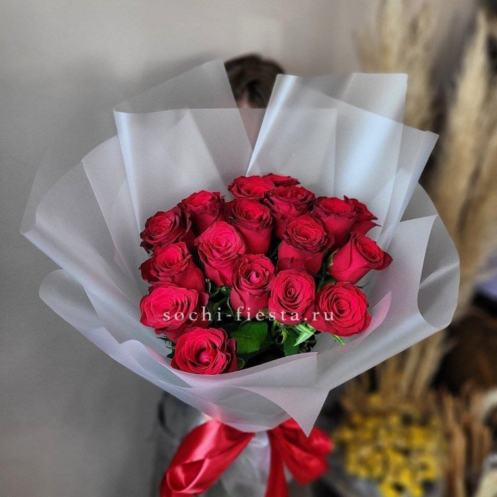 17 красных роз "Нет времени ждать" в Абакане