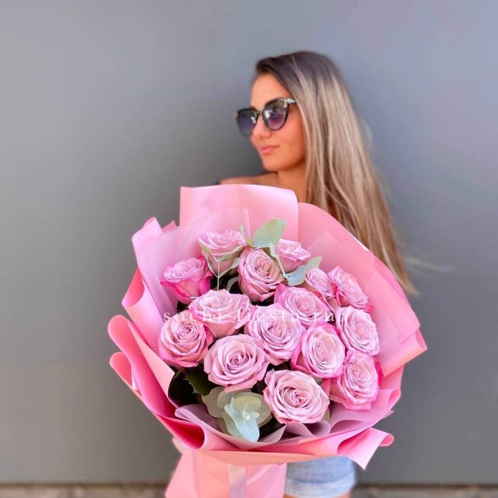 Букет розовых роз 2 в Абакане