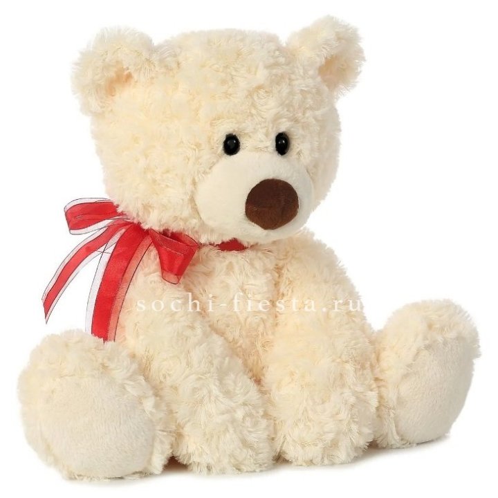Белый плюшевый мишка  в Абакане