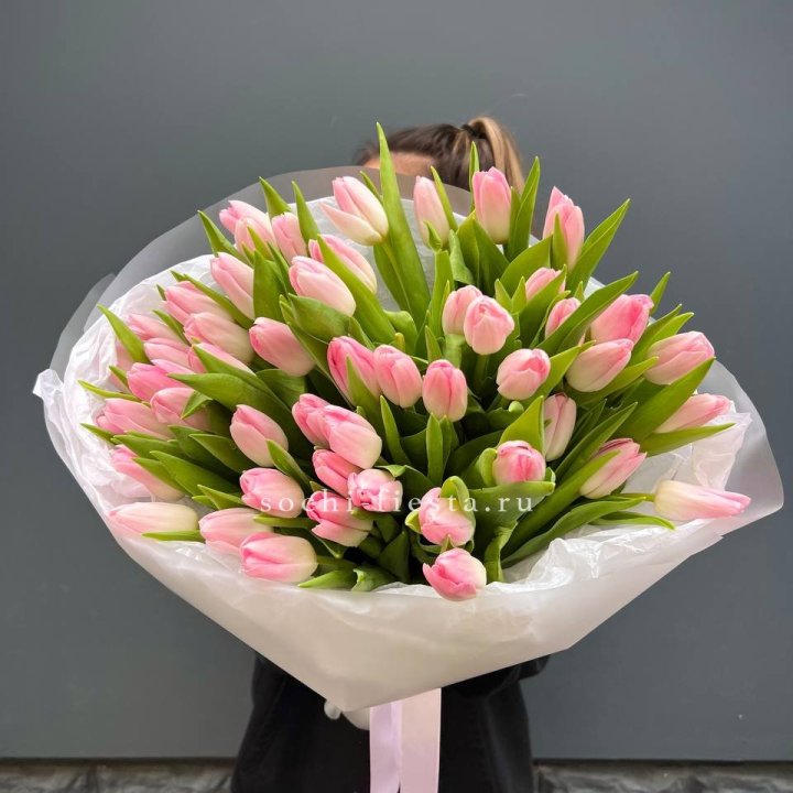 Букет тюльпанов нежно-розовых в Абакане