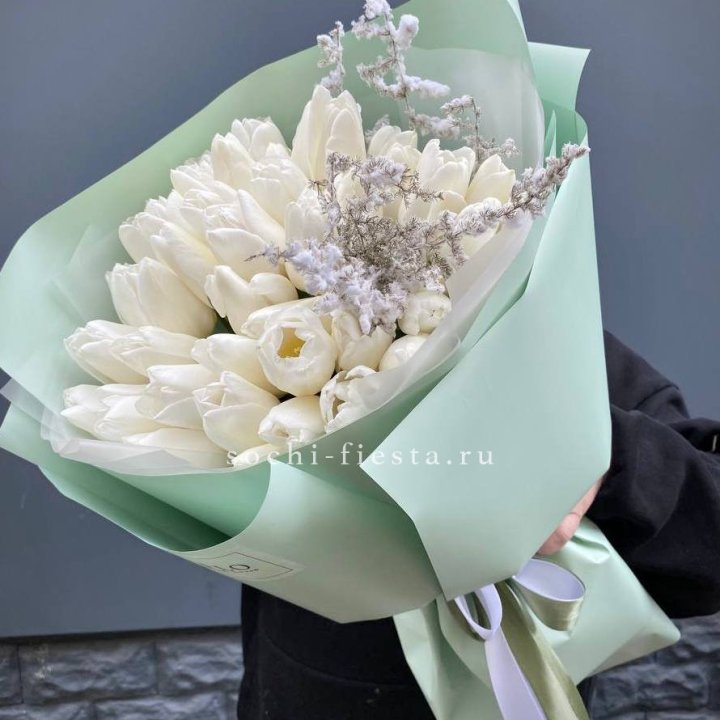 Букет белых тюльпанов "Бьянко" в Абакане