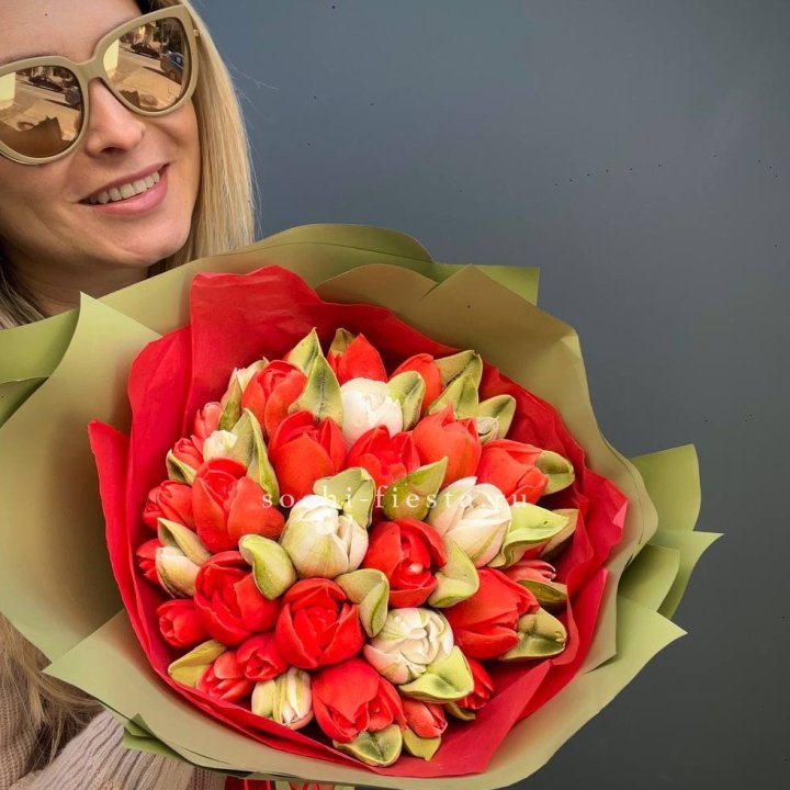 Зефирный букет из тюльпанов в Абакане